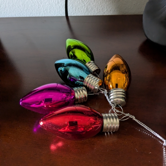 Colorful Christmas Light Bulb Decor Ornaments. - Picture 5 of 5